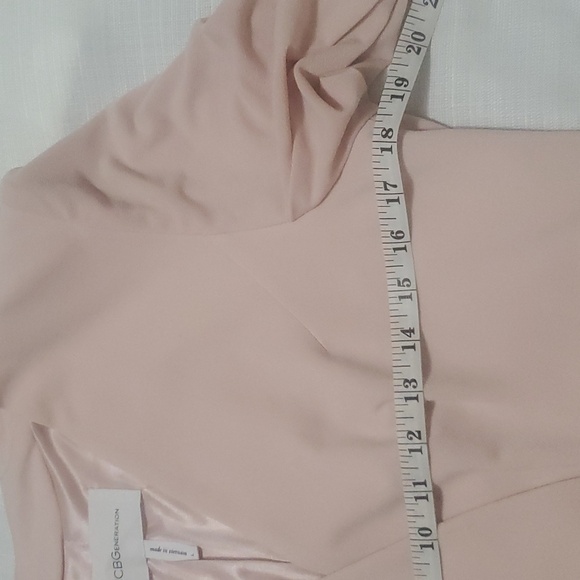 BCBGeneration Drape Front Blazer Jacket Rose Smoke Pink Size L - Picture 11 of 12